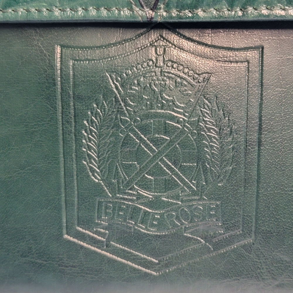 Vintage Belle Rose Elegant Green Leather Women's Bag - Picture 11 of 13